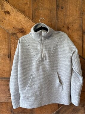 Kirkland Signature Light Gray Quarter-Zip Pullover